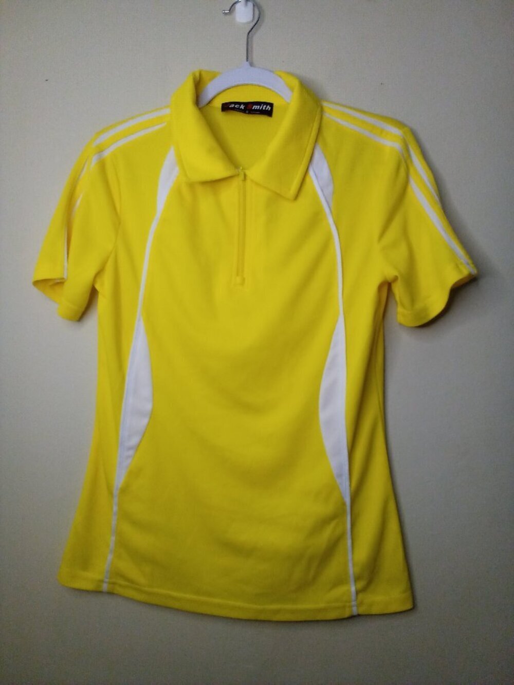 Jack Smith Polo Shirt Women S Short Sleeve Golf Top Zip Yellow